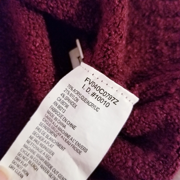 Tristan | Burgundy Red Crew Neck Sweater Top - Picture 5 of 6